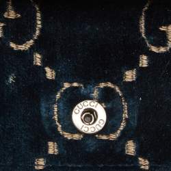 Pre Owned Gucci Green GG Velvet Super Mini Dionysus Crossbody Bag