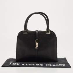 مملوكة مسبقًا Gucci Black Leather Piston Day Bag