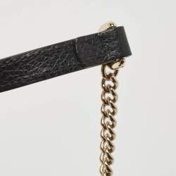 Pre Owned Gucci Black Leather Interlocking G Shoulder Bag