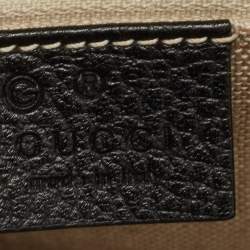 Pre Owned Gucci Black Leather Interlocking G Shoulder Bag