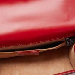 Pre Owned Gucci Black Leather Mini Web Chain Sylvie Crossbody Bag