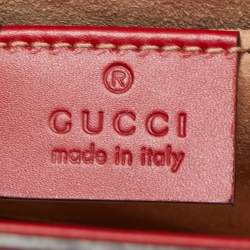 Pre Owned Gucci Black Leather Mini Web Chain Sylvie Crossbody Bag