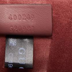 Pre Owned Gucci Old Rose/Beige GG Supreme Canvas and Suede Small Blooms Dionysus Shoulder Bag