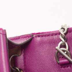 Pre Owned Gucci Purple Velvet And Leather Super Mini Dionysus Shoulder Bag