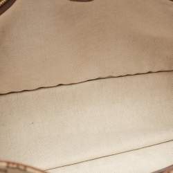 Pre Owned Gucci Brown/Beige GG Canvas and Leather Horsebit 1955 Tote