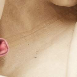 Pre Owned Gucci Beige/Pink GG Canvas and Leather Medium Sukey Tote