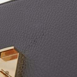 Pre Owned Gucci Black Leather Dollar Interlocking G Crossbody Bag