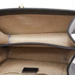 Pre Owned Gucci Black Leather Dollar Interlocking G Crossbody Bag