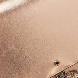Gucci Rose Gold Leather Crystals Broadway Clutch Bag