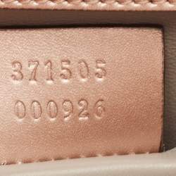 Gucci Rose Gold Leather Crystals Broadway Clutch Bag