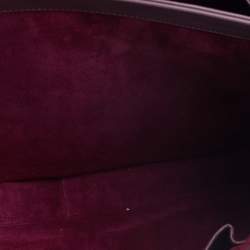 Pre Owned Gucci Old Rose Patent Leather Lady Lock Bamboo Large Top Handle Bag