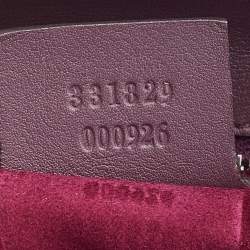 Pre Owned Gucci Old Rose Patent Leather Lady Lock Bamboo Large Top Handle Bag