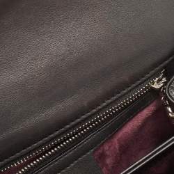 Pre Owned Gucci Black Python Lady Lock Satchel