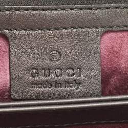 Pre Owned Gucci Black Python Lady Lock Satchel