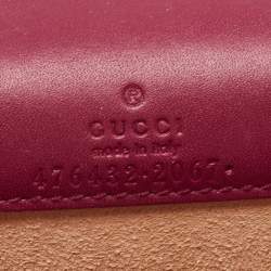 Pre Owned Gucci Purple Velvet And Leather Super Mini Dionysus Shoulder Bag