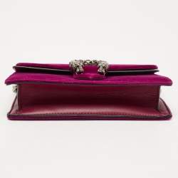 Pre Owned Gucci Purple Velvet And Leather Super Mini Dionysus Shoulder Bag
