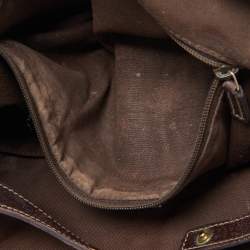 Pre Owned Gucci Beige/Brown GG Canvas and Leather Abbey D-Ring Shoulder Bag