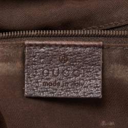 Pre Owned Gucci Beige/Brown GG Canvas and Leather Abbey D-Ring Shoulder Bag