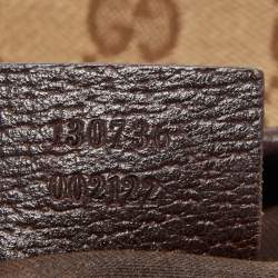 Pre Owned Gucci Beige/Brown GG Canvas and Leather Abbey D-Ring Shoulder Bag