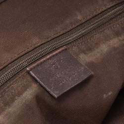 Pre Owned Gucci Beige/Brown GG Canvas and Leather Abbey D-Ring Shoulder Bag