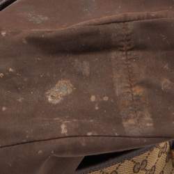 Pre Owned Gucci Beige/Brown GG Canvas and Leather Abbey D-Ring Shoulder Bag