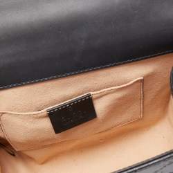 Pre Owned Gucci Black Guccissima Leather Small Padlock Shoulder Bag