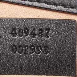 Pre Owned Gucci Black Guccissima Leather Small Padlock Shoulder Bag