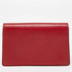 Pre Owned Gucci Red Leather Super Mini Dionysus Chain Bag