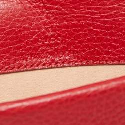 Pre Owned Gucci Red Leather Super Mini Dionysus Chain Bag
