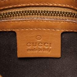 Pre Owned Gucci Beige/Brown Suede, Leather and GG Canvas Jackie O Hobo