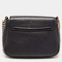 Gucci Black Leather Soho Flap Chain Crossbody Bag