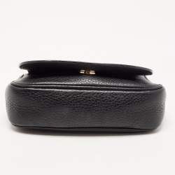 Gucci Black Leather Soho Flap Chain Crossbody Bag