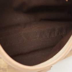 Pre Owned Gucci Rose Gold/Beige GG Canvas and Leather Medium Abbey D-Ring Hobo