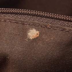 Pre Owned Gucci Rose Gold/Beige GG Canvas and Leather Medium Abbey D-Ring Hobo