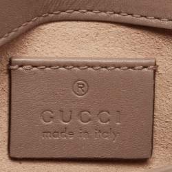 Gucci Old Rose Matelassé Leather Super Mini GG Marmont Shoulder Bag