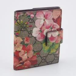 Gucci Multicolor GG Supreme Blooms Canvas French Flap Wallet