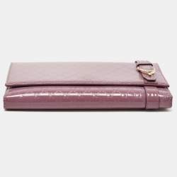 Gucci Lilac Microguccissima Patent Leather Nice Long Wallet