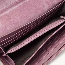 Gucci Lilac Microguccissima Patent Leather Nice Long Wallet