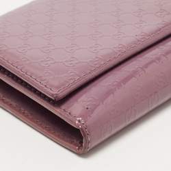 Gucci Lilac Microguccissima Patent Leather Nice Long Wallet