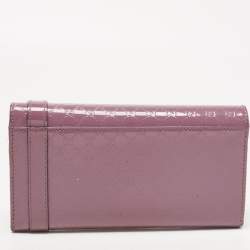 Gucci Lilac Microguccissima Patent Leather Nice Long Wallet