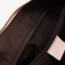 Pre Owned Gucci Beige/Pink GG Canvas and Leather Medium Messenger Bag