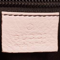Pre Owned Gucci Beige/Pink GG Canvas and Leather Medium Messenger Bag