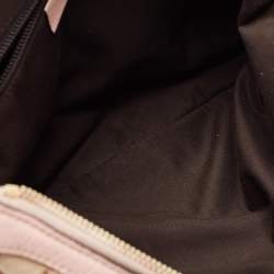 Pre Owned Gucci Beige/Pink GG Canvas and Leather Medium Messenger Bag