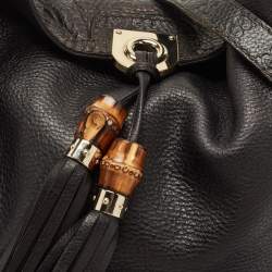 Pre Owned Gucci Dark Brown Leather Large Babouska Indy Hobo