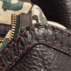 Pre Owned Gucci Dark Brown Leather Large Babouska Indy Hobo