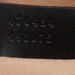 Pre Owned Gucci Black Matelassé Leather GG Marmont Belt Bag