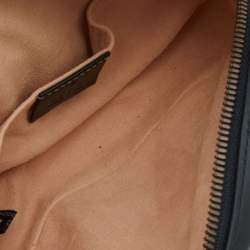 Pre Owned Gucci Black Matelassé Leather GG Marmont Belt Bag