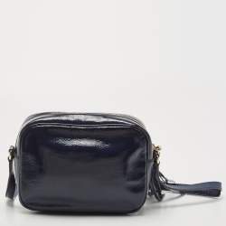 Pre Owned حقيبة كروس غوتشي سوهو ديسكو جلد أزرق كحلي لامع صغيرة