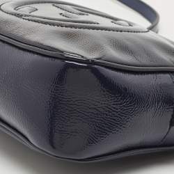 Pre Owned حقيبة كروس غوتشي سوهو ديسكو جلد أزرق كحلي لامع صغيرة