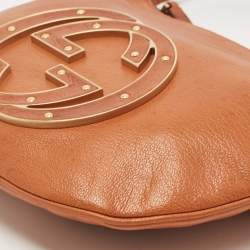 Pre Owned Gucci Brown Leather Small Blondie Hobo